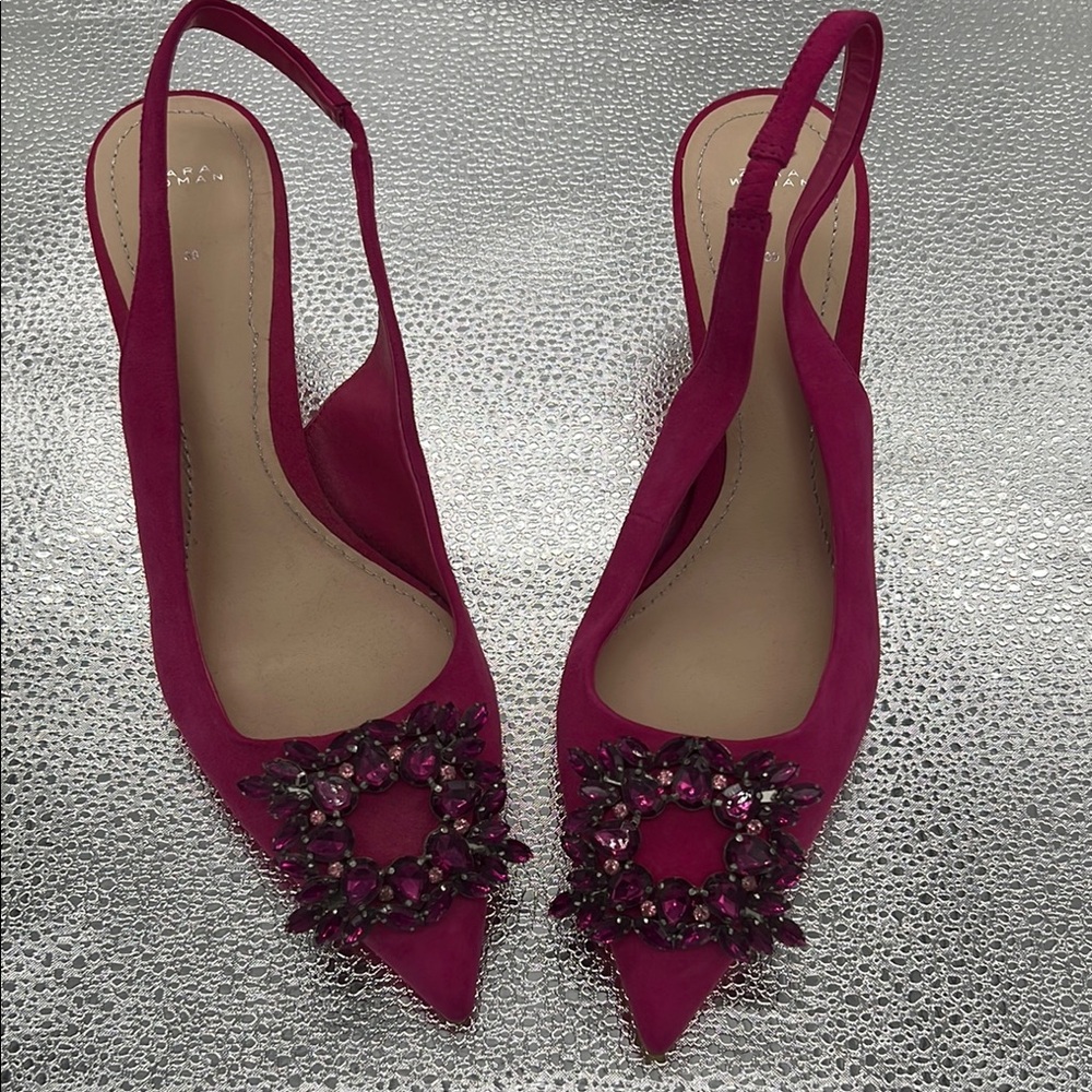 Elegant Fuchsia/Pink Slingback Heels